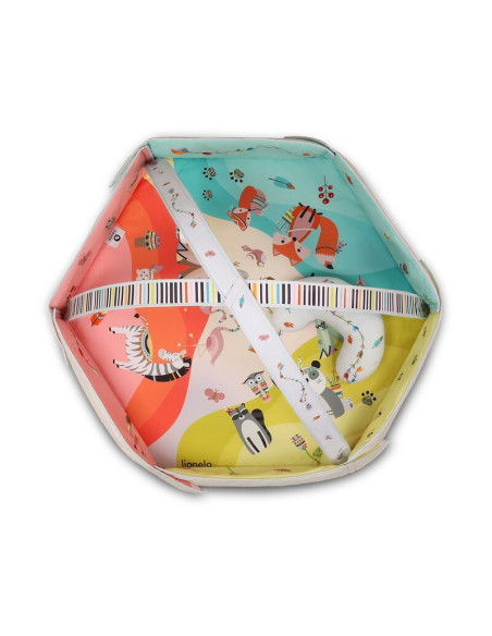 BN-LOE-JENNY_MULTICOLOR,Lionelo - Salteluta interactiva Jenny cu jucarii, 130x130 cm, Conform cu standardul european de securita