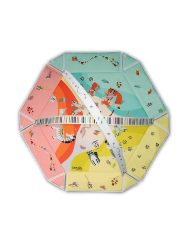 BN-LOE-JENNY_MULTICOLOR,Lionelo - Salteluta interactiva Jenny cu jucarii, 130x130 cm, Conform cu standardul european de securita