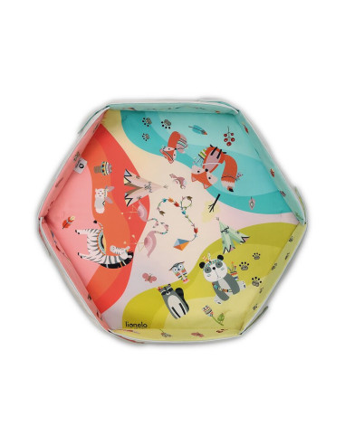 BN-LOE-JENNY_MULTICOLOR,Lionelo - Salteluta interactiva Jenny cu jucarii, 130x130 cm, Conform cu standardul european de securita