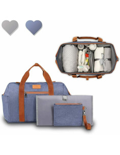 BN-LO-IDA_BLUE_DENIM,Lionelo - Geanta pentru mamici Ida Cu multiple compartimente, Albastru 2