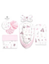 BN-6426972006583,MimiNu - Set 4 in 1 Cosulet bebelus Baby Cocoon 75x55 cm, Husa 100% bumbac, Din bumbac certificat Oeko Tex Stan
