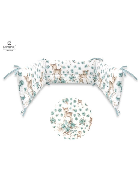 BN-6426972006620,MimiNu - Aparatoare pentru patut 120x60 cm, Din bumbac certificat Oeko Tex Standard 100, Cu inaltimea de 30 cm,