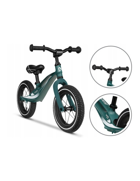 BN-LOE-BART_AIR_GREEN_FOREST,Lionelo - Bicicleta usoara Bart Air, Fara pedale, Cu roti gonflabile, Cu cadru din magneziu, Cu ghi