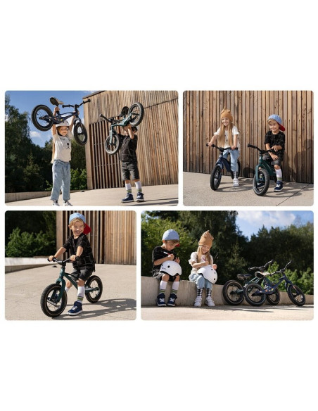 BN-LOE-BART_AIR_GREEN_FOREST,Lionelo - Bicicleta usoara Bart Air, Fara pedale, Cu roti gonflabile, Cu cadru din magneziu, Cu ghi