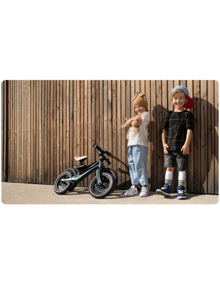 BN-LOE-BART_AIR_GREEN_FOREST,Lionelo - Bicicleta usoara Bart Air, Fara pedale, Cu roti gonflabile, Cu cadru din magneziu, Cu ghi