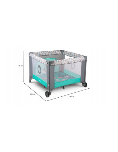 BN-LO-SOFIE_BLUE_SKY,Lionelo - Tarc de joaca Lene, Cu roti, Cu intrare laterala cu fermoar, 100 x 100 cm, Conform cu standardul 