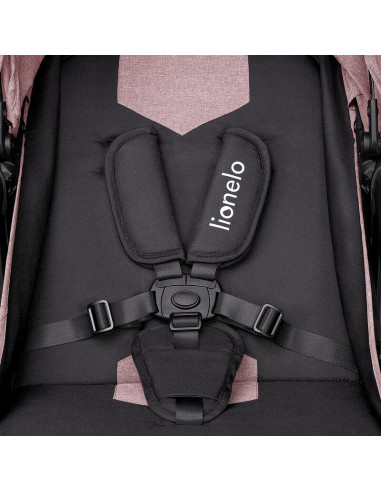 BN-LO-ZOEY_PINK_ROSE,Lionelo - Carucior sport Zoey, De la nastere, Cu accesorii, Cadru din aluminiu, 0- 15 kg, Conform cu standa
