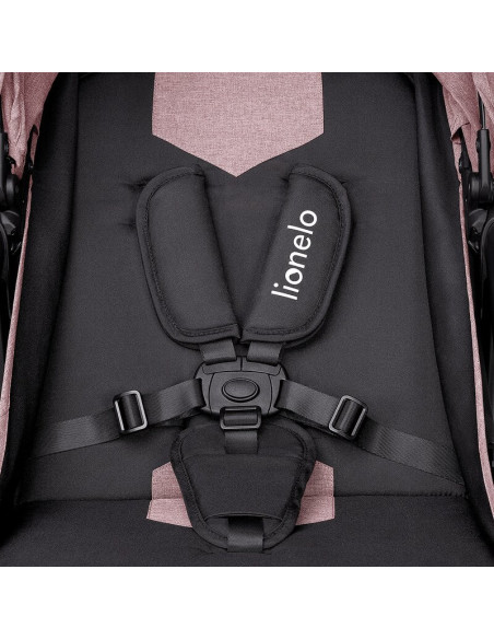 BN-LO-ZOEY_PINK_ROSE,Lionelo - Carucior sport Zoey, De la nastere, Cu accesorii, Cadru din aluminiu, 0- 15 kg, Conform cu standa