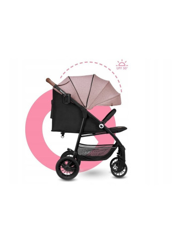 BN-LO-ZOEY_PINK_ROSE,Lionelo - Carucior sport Zoey, De la nastere, Cu accesorii, Cadru din aluminiu, 0- 15 kg, Conform cu standa