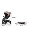 BN-LO-ZOEY_PINK_ROSE,Lionelo - Carucior sport Zoey, De la nastere, Cu accesorii, Cadru din aluminiu, 0- 15 kg, Conform cu standa