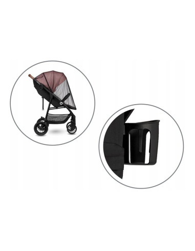 BN-LO-ZOEY_PINK_ROSE,Lionelo - Carucior sport Zoey, De la nastere, Cu accesorii, Cadru din aluminiu, 0- 15 kg, Conform cu standa