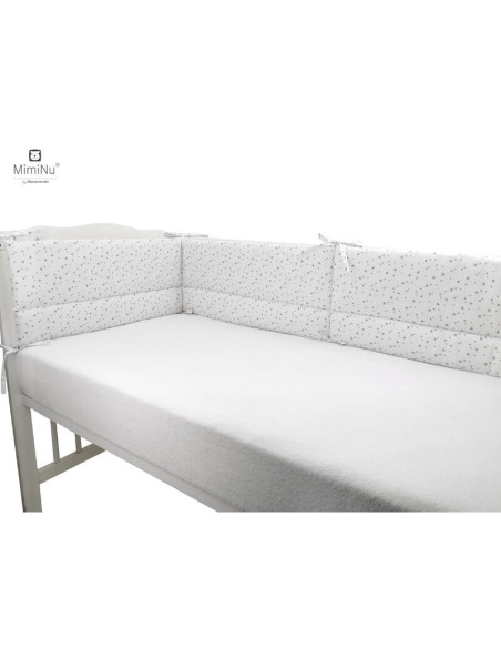 BN-6426972007047,MimiNu - Aparatoare pentru patut 120x60 cm, Din bumbac certificat Oeko Tex Standard 100, Cu inaltimea de 30 cm,