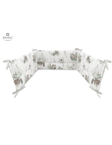 BN-6426972007214,MimiNu - Aparatoare pentru patut 120x60 cm, Din bumbac certificat Oeko Tex Standard 100, Cu inaltimea de 30 cm,