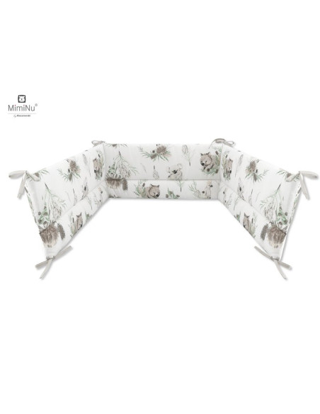 BN-6426972007214,MimiNu - Aparatoare pentru patut 120x60 cm, Din bumbac certificat Oeko Tex Standard 100, Cu inaltimea de 30 cm,