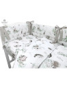 BN-6426972007238,MimiNu - Lenjerie patut 3 piese, Cu protectie laterala, Din bumbac certificat Oeko Tex Standard 100, Pentru pat