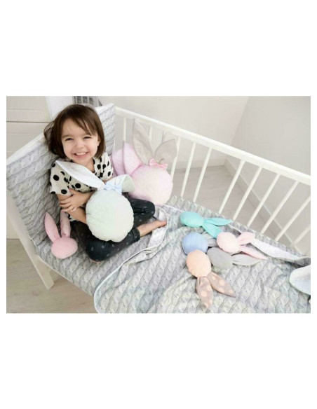BN-6426972007139,MimiNu - Jucarie zornaitoare din catifea matlasata, Material certificat Oeko Tex Standard 100, Mini Bunny, Magn