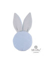 BN-6426972007153,MimiNu - Jucarie zornaitoare din catifea matlasata, Material certificat Oeko Tex Standard 100, Mini Bunny, Blue