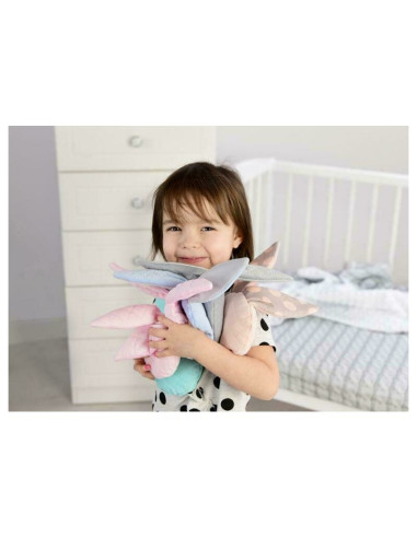 BN-6426972007153,MimiNu - Jucarie zornaitoare din catifea matlasata, Material certificat Oeko Tex Standard 100, Mini Bunny, Blue