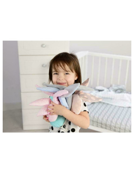 BN-6426972007153,MimiNu - Jucarie zornaitoare din catifea matlasata, Material certificat Oeko Tex Standard 100, Mini Bunny, Blue