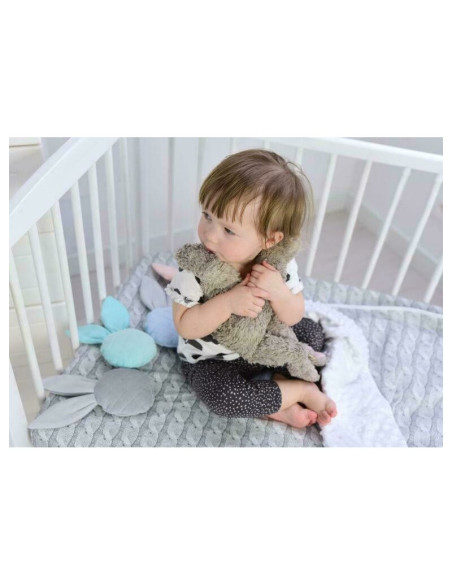 BN-6426972007160,MimiNu - Jucarie zornaitoare din catifea matlasata, Material certificat Oeko Tex Standard 100, Mini Bunny, Pink