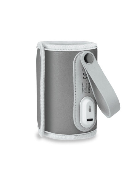 BN-LOC-THERMUP-GO_GREY_SILVER,Lionelo - Incalzitor biberoane ThermUp Go, Portabil, Temperatura constanta pana la 24 h, Incarcare