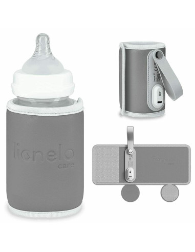 BN-LOC-THERMUP-GO_GREY_SILVER,Lionelo - Incalzitor biberoane ThermUp Go, Portabil, Temperatura constanta pana la 24 h, Incarcare