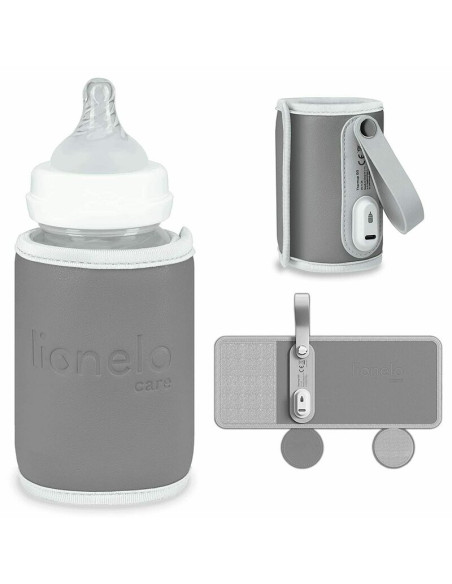 BN-LOC-THERMUP-GO_GREY_SILVER,Lionelo - Incalzitor biberoane ThermUp Go, Portabil, Temperatura constanta pana la 24 h, Incarcare
