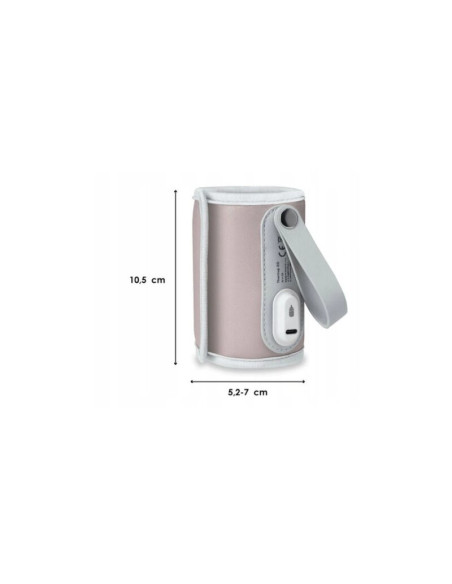 BN-LOC-THERMUP-GO_PINK_BABY,Lionelo - Incalzitor biberoane ThermUp Go, Portabil, Temperatura constanta pana la 24 h, Incarcare U
