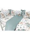BN-6426972008235,MimiNu - Lenjerie patut 3 piese, Cu protectie laterala, Din bumbac certificat Oeko Tex Standard 100, Pentru pat