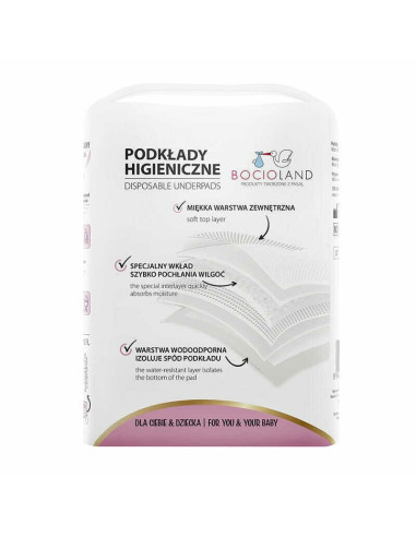 BN-BOC0150,Bocioland - Set aleze impermeabile de unica folosinta, 10 bucati, 40x60 cm