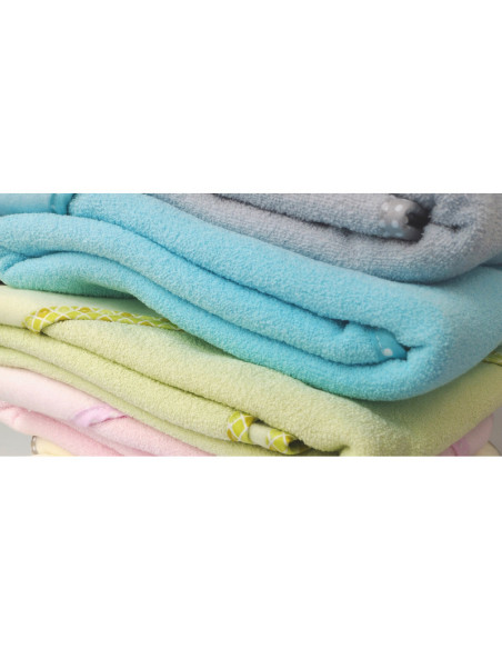 BN-QM_BOC0035,Qmini - Prosop cu gluga, Din bumbac, 80x80 cm, Pink