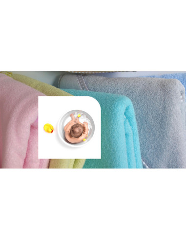 BN-QM_BOC0035,Qmini - Prosop cu gluga, Din bumbac, 80x80 cm, Pink