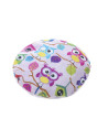 QM_BOC0212,Qmini - Pernuta anticolici umpluta cu samburi de cirese, Cu husa din bumbac, Diametru 14 cm, Colorful Owls