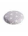 QM_BOC0183,Qmini - Pernuta anticolici umpluta cu samburi de cirese, Cu husa din bumbac, Diametru 14 cm, Grey Stars