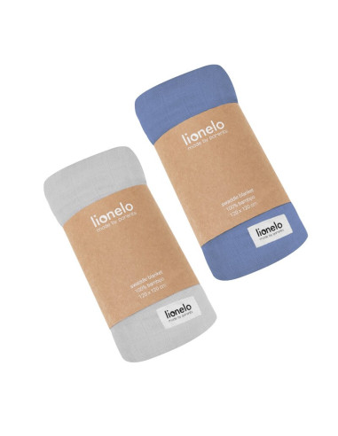 BN-LO-BAMBOO_SWADDLE_BLUE_DENIM,Lionelo - Paturica multifunctionala de infasat, Din bambus, 120x120 cm, Albastru