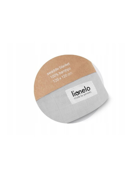 BN-LO-BAMBOO_SWADDLE_GREY STONE,Lionelo - Paturica multifunctionala de infasat, Din bambus, 120x120 cm, Gri