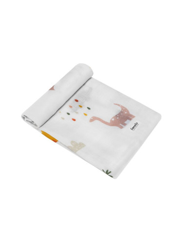 BN-LO-DINO_BAMBOO_BOX_MULTICOLOR,Lionelo - Set 3 scutece multifunctionale Dino, Din Bambus, 70x70 cm, Multicolor