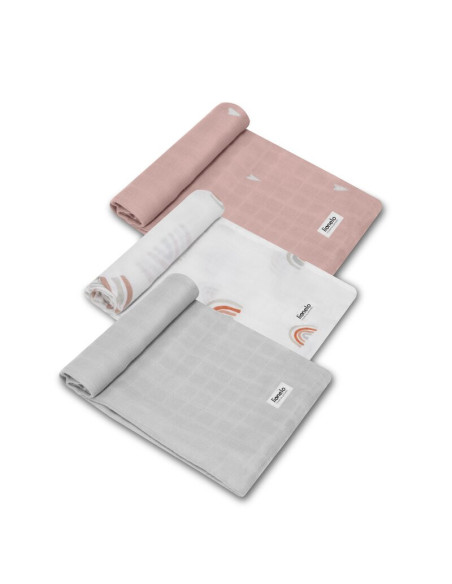 BN-LO-RAINBOW-BAMBOO_BOX_MULTICOLOR,Lionelo - Set 3 scutece multifunctionale Rainbow, Din Bambus, 70x70 cm, Multicolor