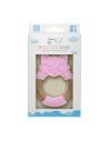 BN-BOC0520,Bocioland - Jucarie de dentitie din silicon si lemn, Usor de prins, Bpa Free, Vulpe, Roz