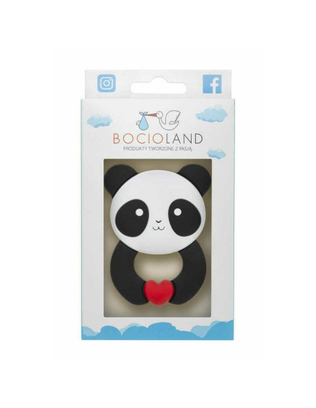 BN-BOC0511,Bocioland - Jucarie de dentitie din silicon moale, Usoara, Bfa Free, Ursulet Panda