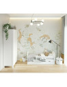 BN-YappyLux_white,Patut junior cu sertar compartimentat YappyLux din lemn, Cu laterala de protectie, YappyKids, 160x80 cm, Alb