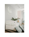 BN-YappyLux_white,Patut junior cu sertar compartimentat YappyLux din lemn, Cu laterala de protectie, YappyKids, 160x80 cm, Alb