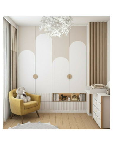 BN-YAPPYDRESSERETUDE_WHITE,Comoda de infasat YappyEtude din lemn, Cu patru sertare, Cu blat de infasat detasabil, YappyKids, 89x