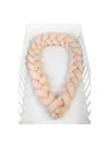 BN-YAPPYGUM_240_BEIGE,Protectie laterala pentru patut, Tip Bumper impletit YappyGum, Utilizabil si ca baby nest, Din tricot, Yap