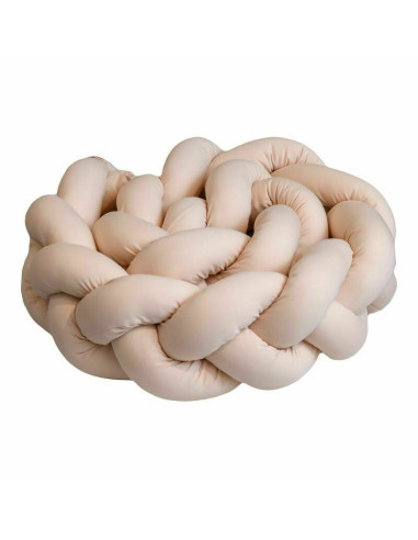 BN-YAPPYGUM_240_BEIGE,Protectie laterala pentru patut, Tip Bumper impletit YappyGum, Utilizabil si ca baby nest, Din tricot, Yap
