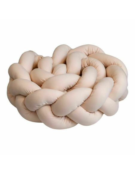 BN-YAPPYGUM_240_BEIGE,Protectie laterala pentru patut, Tip Bumper impletit YappyGum, Utilizabil si ca baby nest, Din tricot, Yap