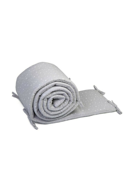 BN-YappyStarGrey_360,Aparatoare laterala pentru patut YappyStar, Din muselina, Acopera toate laturile unui patut de dimensiunea 