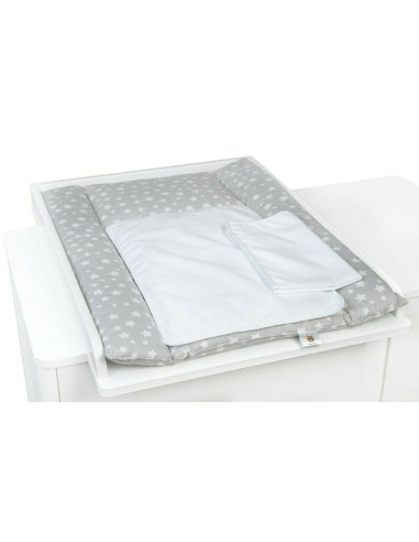 BN-YappyNordGrey,Saltea de infasat YappyNordGrey cu doua cearceafuri impermeabile, YappyKids, 73x55 cm, Gri