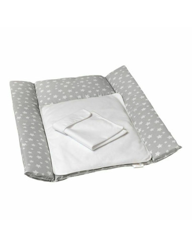BN-YappyNordGrey,Saltea de infasat YappyNordGrey cu doua cearceafuri impermeabile, YappyKids, 73x55 cm, Gri