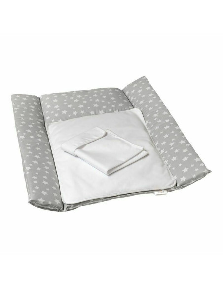 BN-YappyNordGrey,Saltea de infasat YappyNordGrey cu doua cearceafuri impermeabile, YappyKids, 73x55 cm, Gri